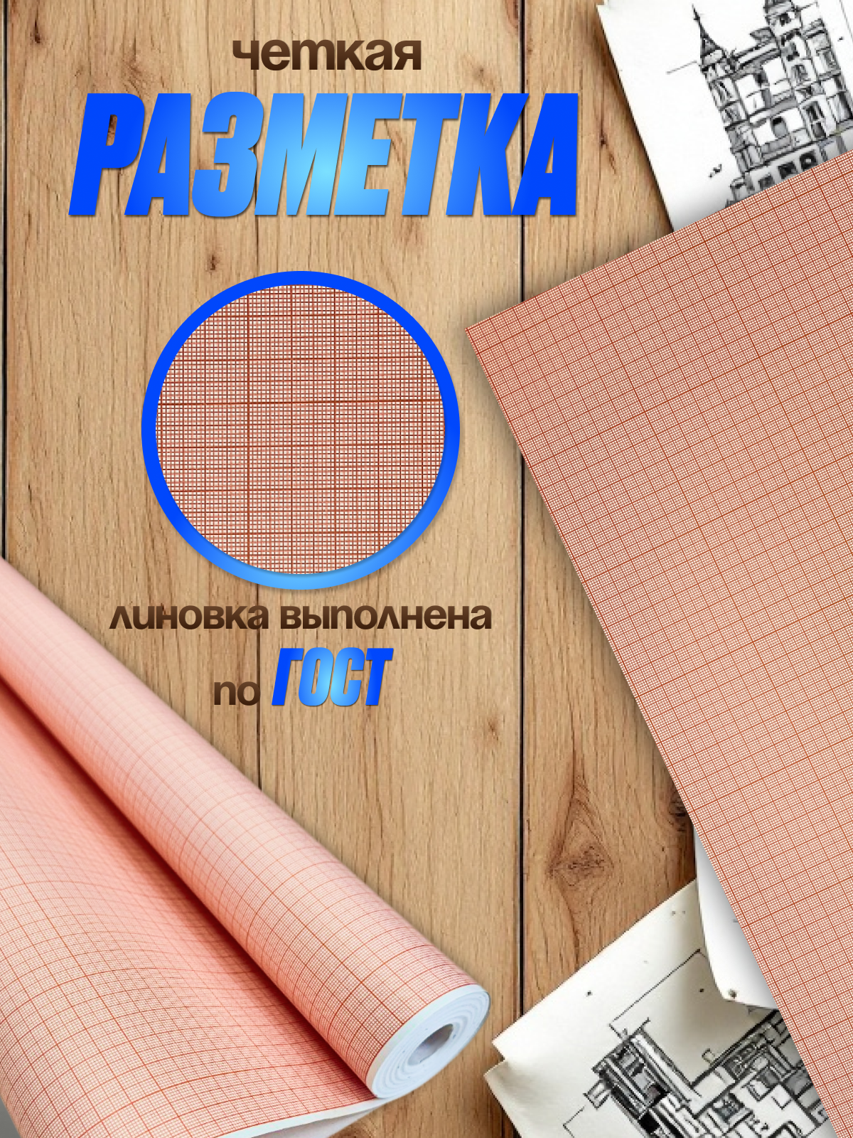 Масштабно-координатная бумага AXLER 1 лист. - фото 3