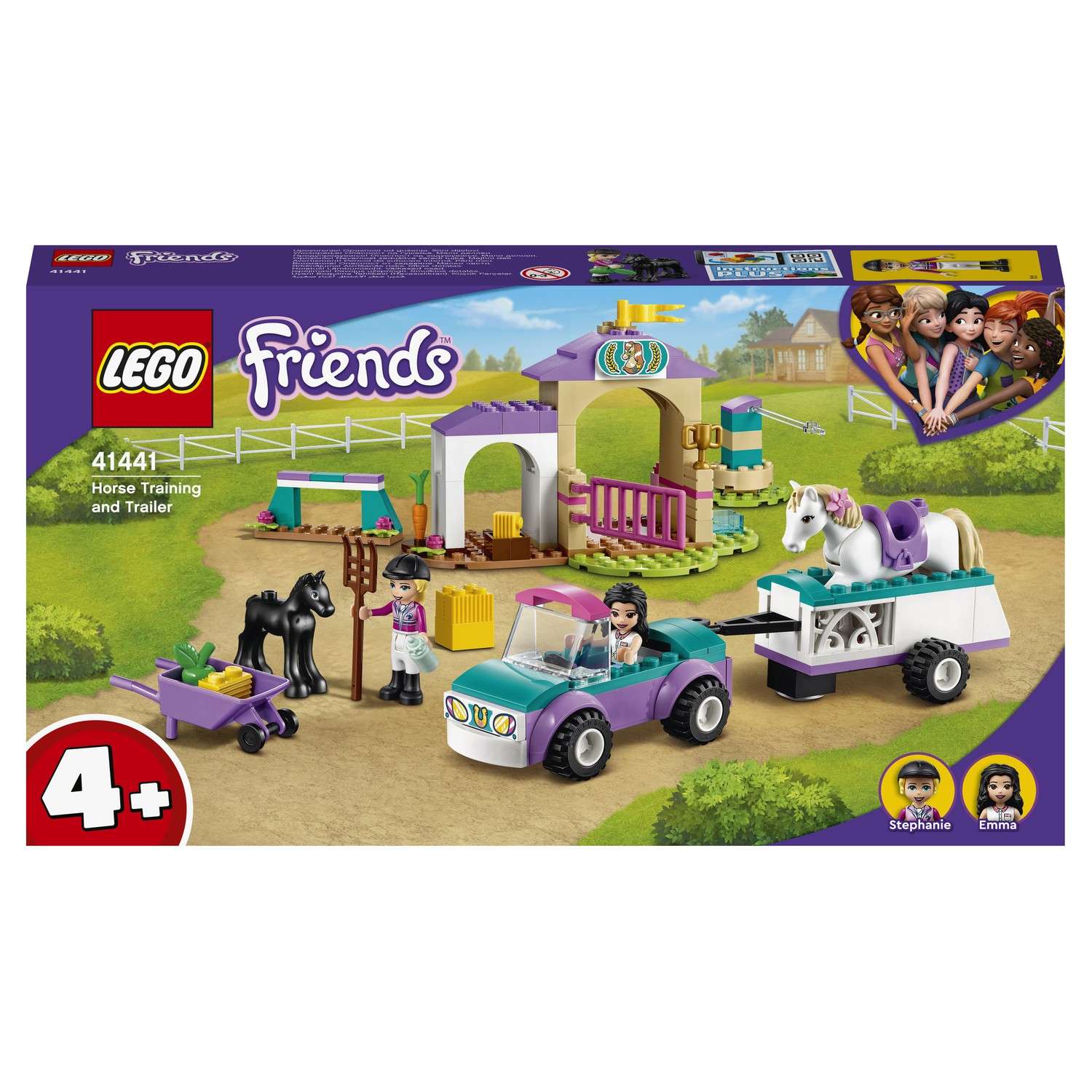 Конструктор LEGO Friends Тренировка лошади и прицеп блочный - фото 2