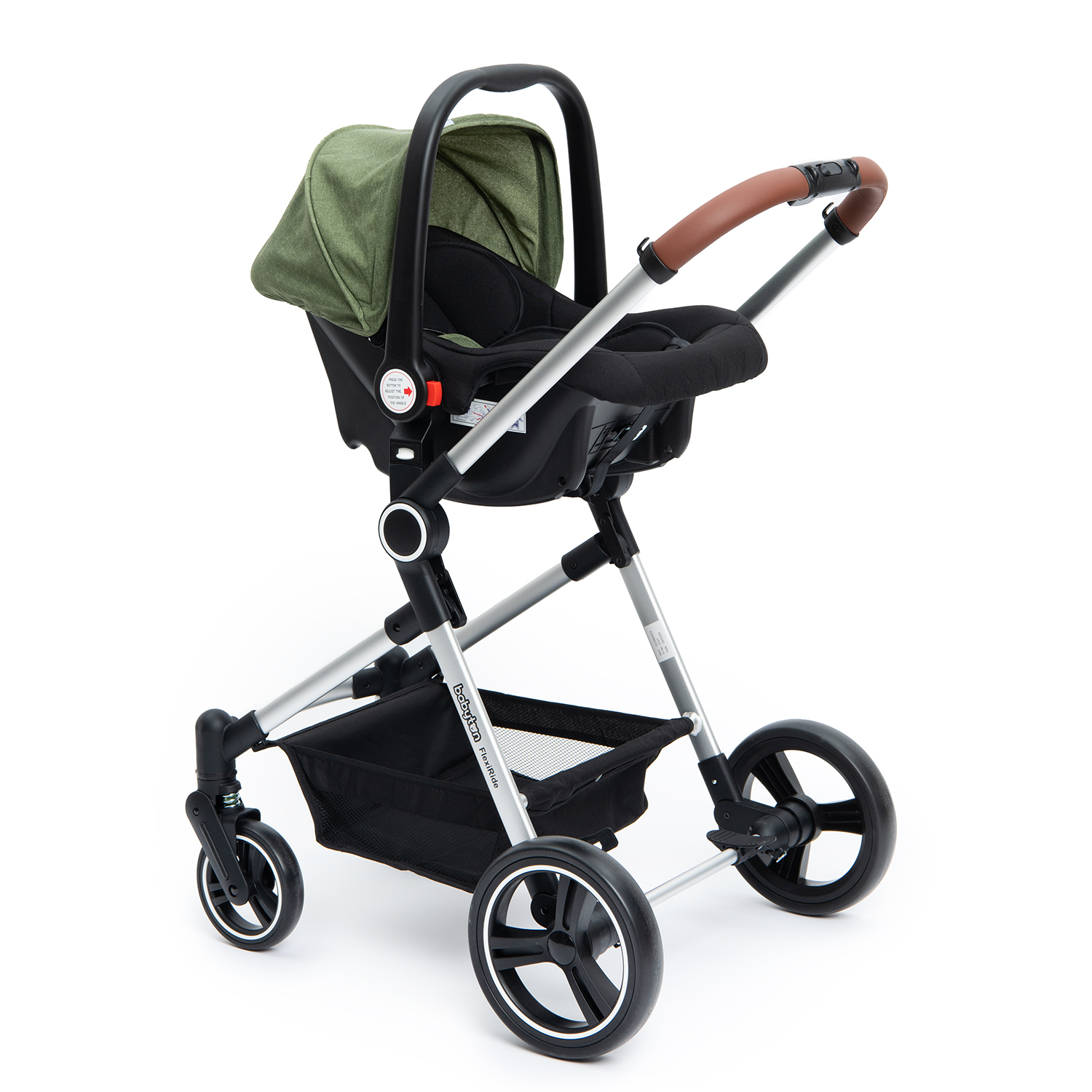 Коляска 3в1 Babyton Flexi Ride Black-Green - фото 28