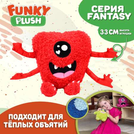 Игрушка мягкая Funky Toys монстрики красный персонаж FT5908-10-МП
