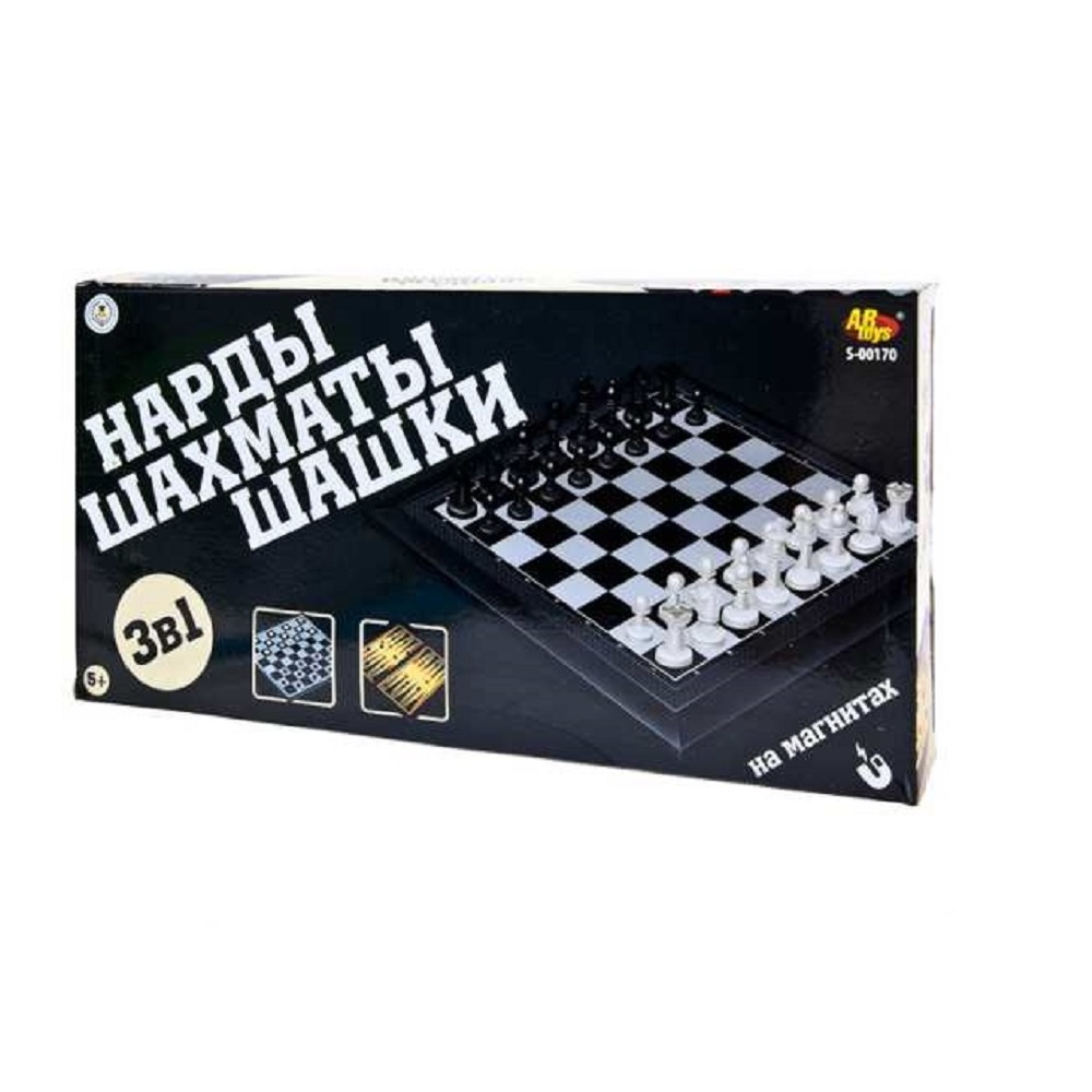 Настольная игра Abtoys Шахматы Шашки Нарды - фото 1
