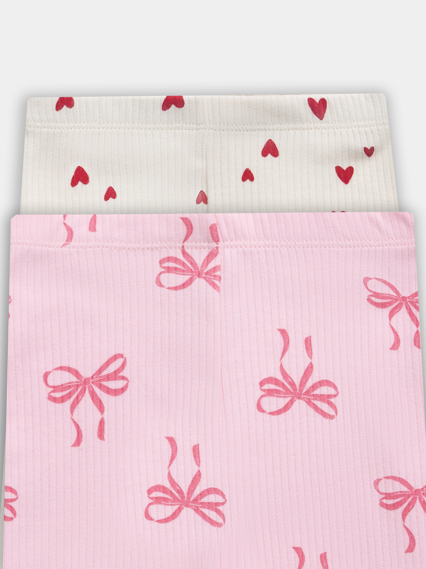 Штанишки 2 шт Mark Formelle (Марк Формэль) 85116-2/сердечки на молочном +бантики на розовой сказке - фото 6
