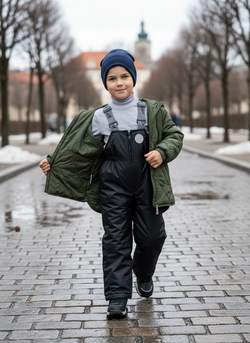 Полукомбинезон Arctic kids 60-013 черный - фото 4