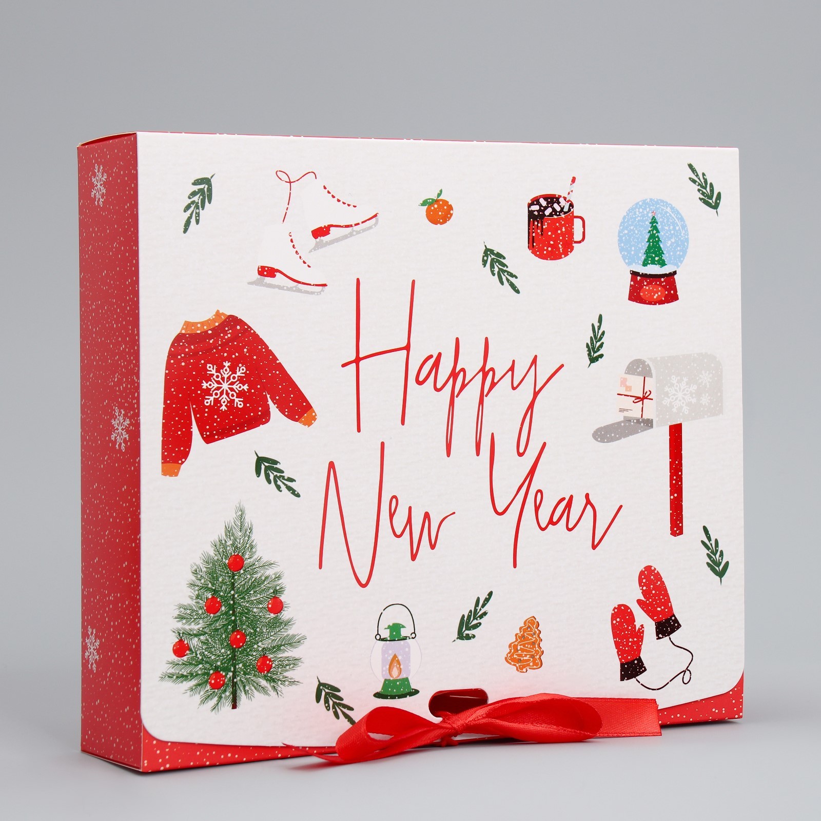 Коробка подарочная Дарите Счастье "Счастливого праздника", 20 х 18 х 5 см - фото 2