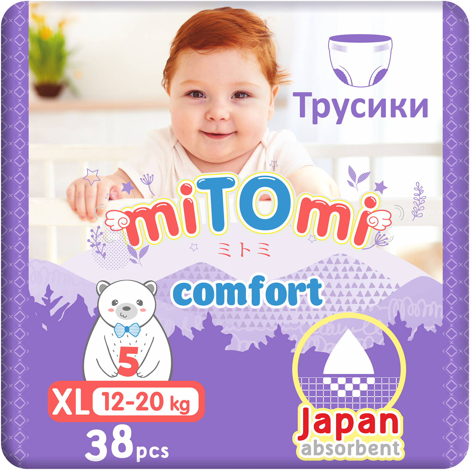 Трусики miTOmi Comfort XL (12-20 кг) 38 шт. - фото 1