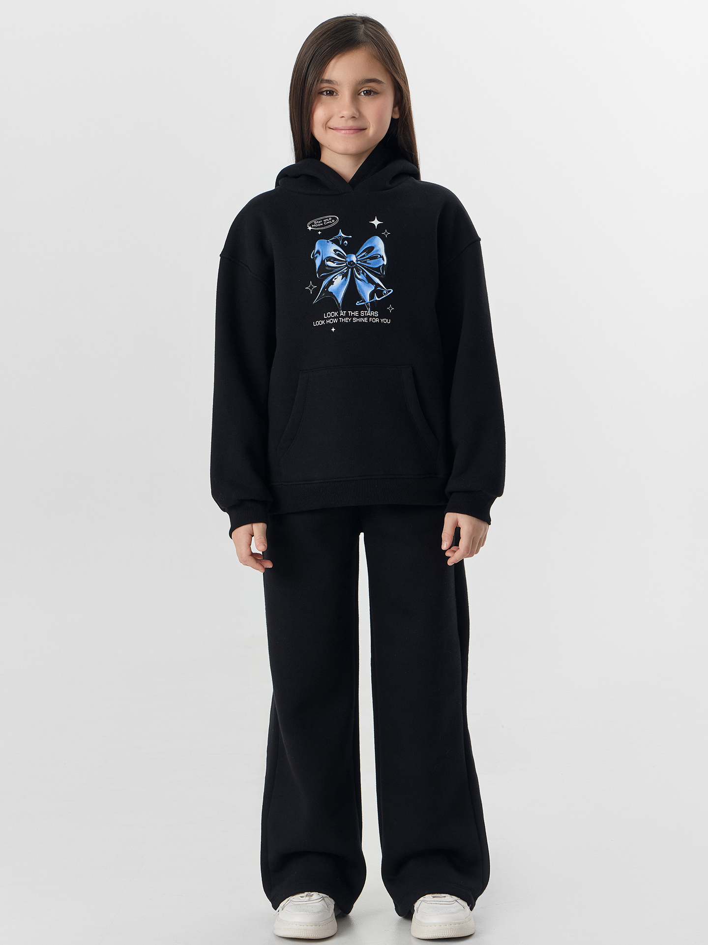 Худи и брюки Mark Formelle (Марк Формэль) 397757/черный +печать - фото 1