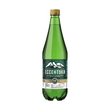 Минеральная вода Ессентуки №17 природная газированная 1 л ПЭТ 6 шт.