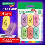 Ластик Brauberg 6 шт.