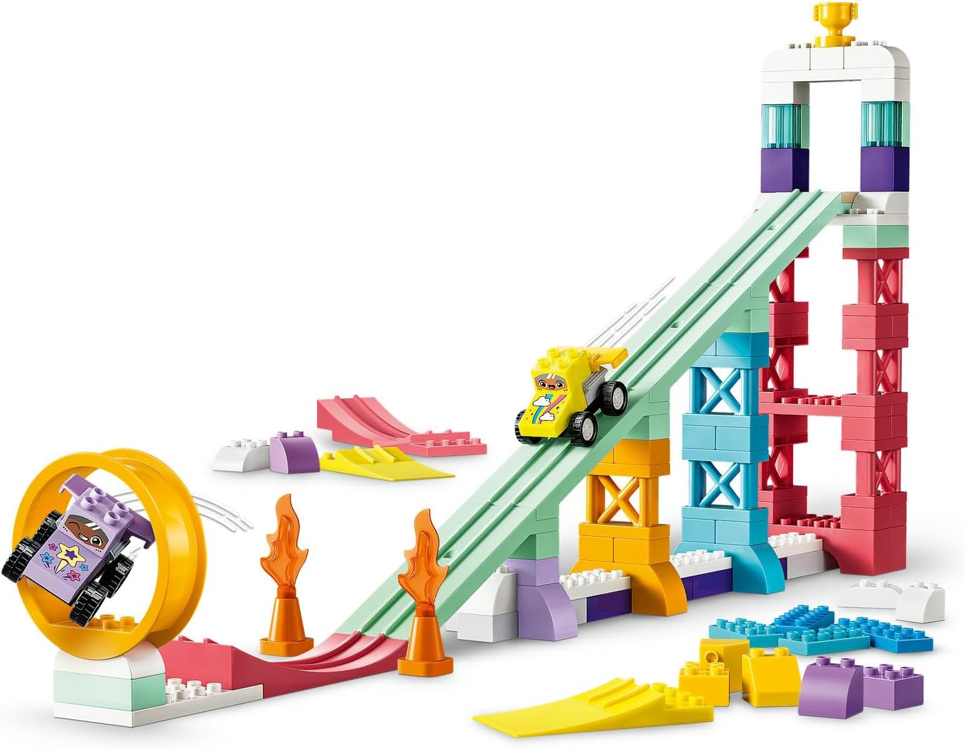 Конструктор LEGO DUPLO Рампы с машинками 111 дет. - фото 2