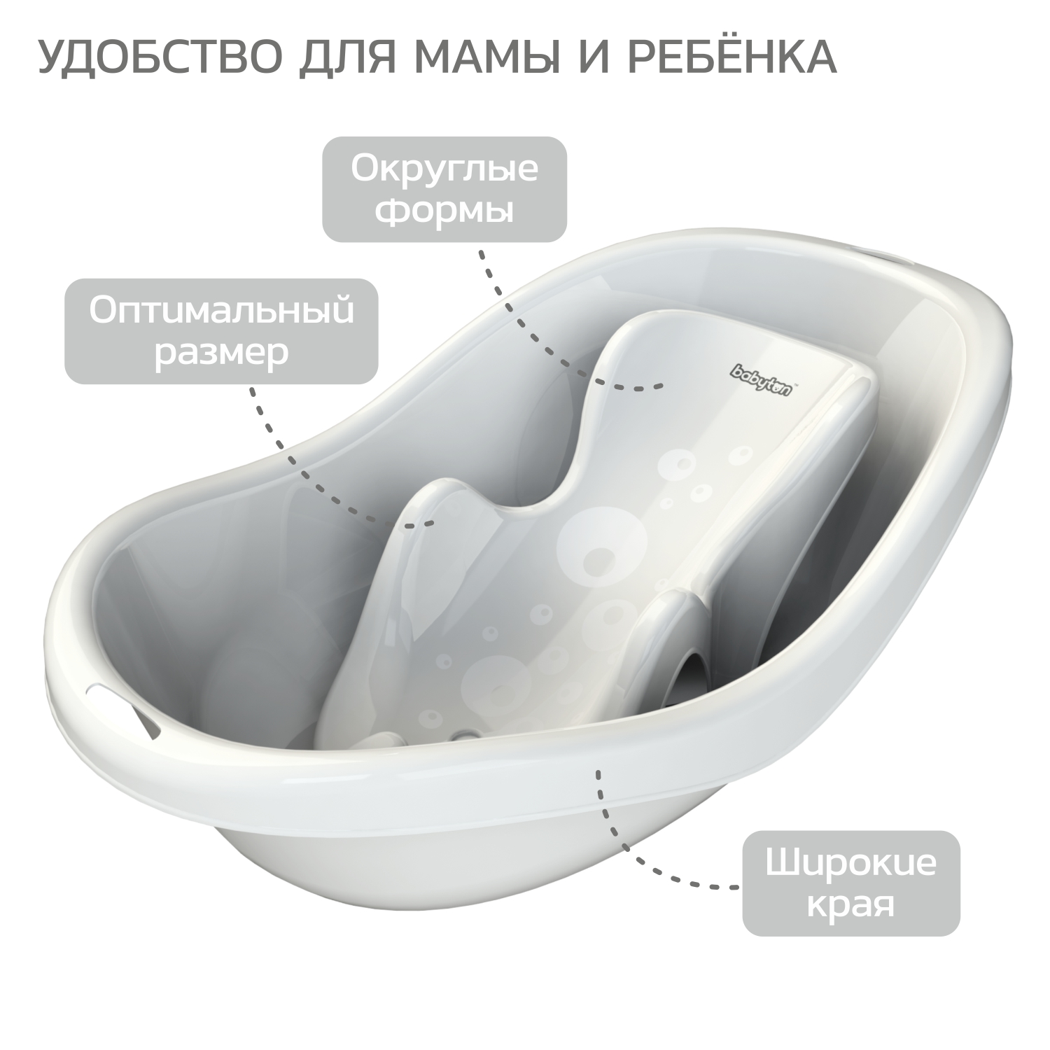 Набор для купания и гигиены Babyton белый - фото 2