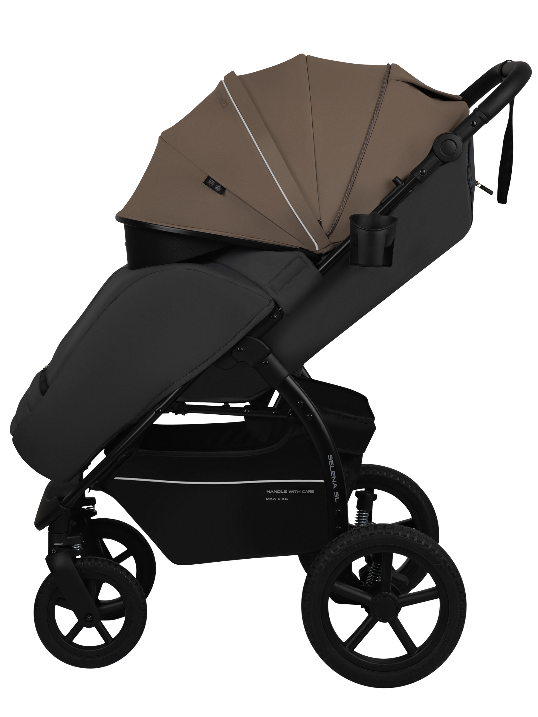 Коляска прогулочная JOVOLA Selena SL темно-бежевый-серый - фото 17