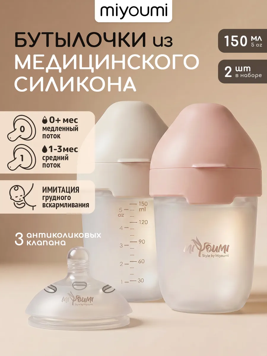 Бутылочка Miyoumi Anti-Colic 150 мл 2 шт. - фото 8