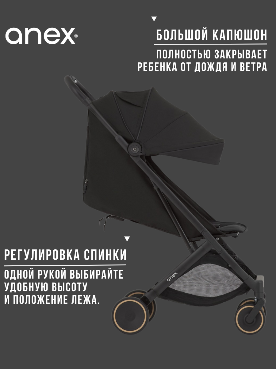 Коляска прогулочная Anex AIR-X2 черный - фото 2