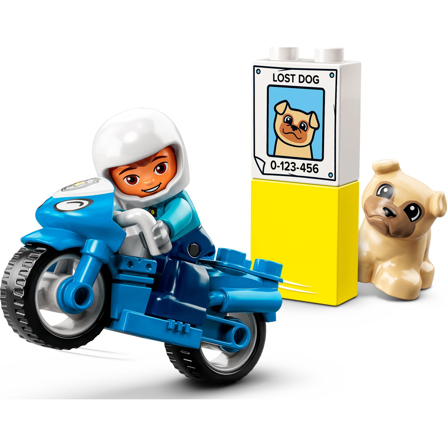 Конструктор LEGO DUPLO Town Полицейский мотоцикл 5 дет. - фото 5