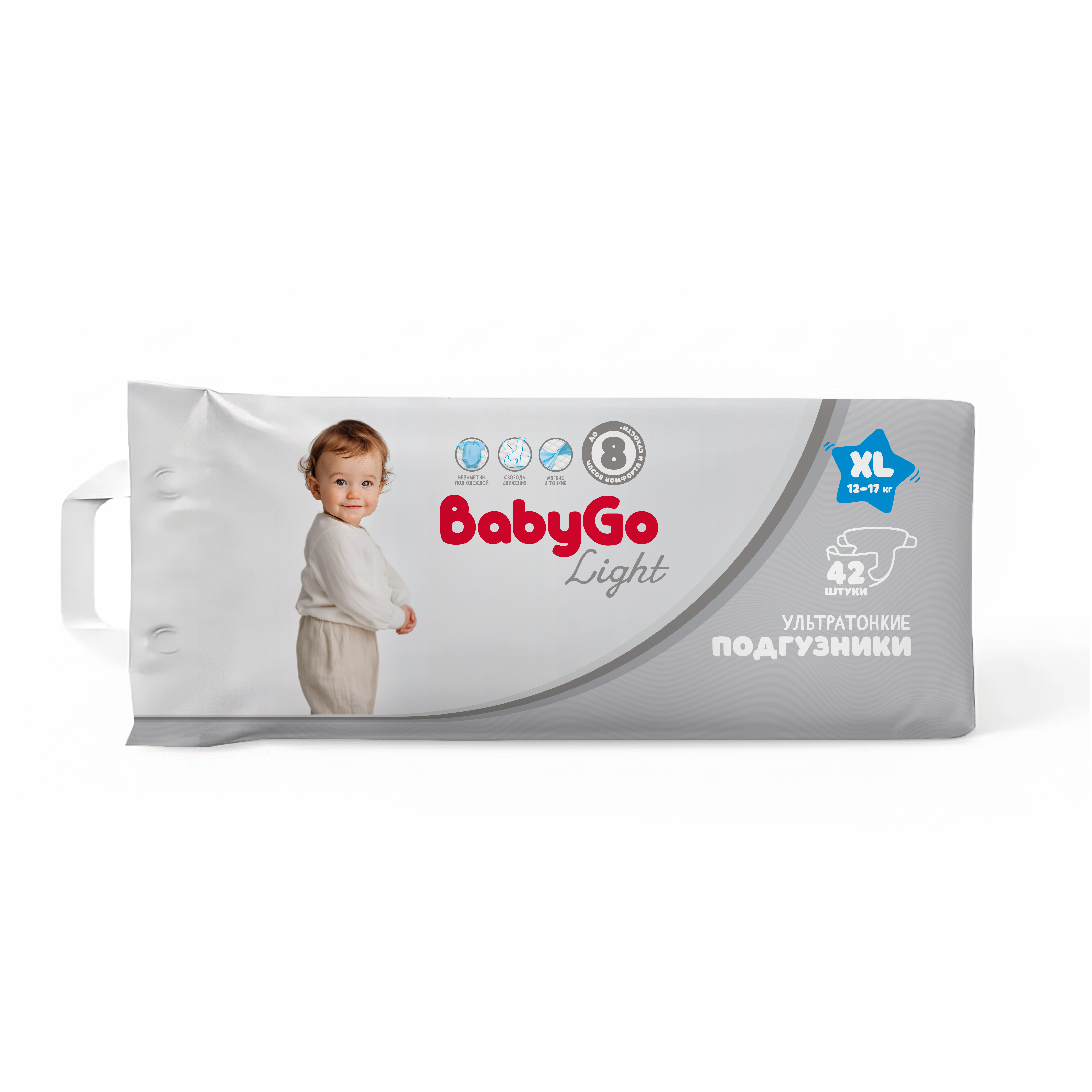 Подгузники BabyGo Light ультратонкие XL (12-17) 42 шт. - фото 4