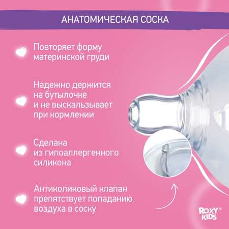 Соска ROXY-KIDS силикон (средний поток) 2 шт.