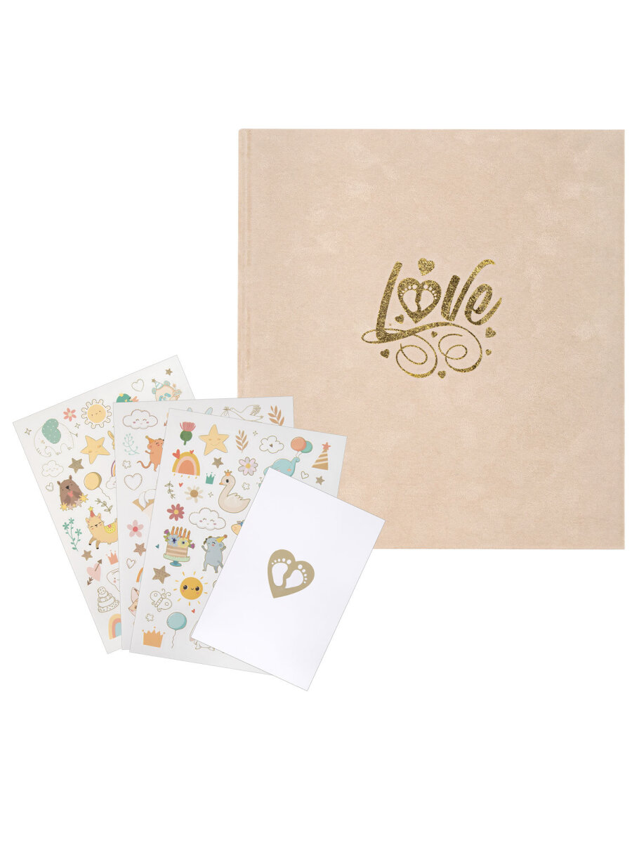 Фотоальбом анкета Brauberg детский семейный для новорожденных с наклейками - фото 21