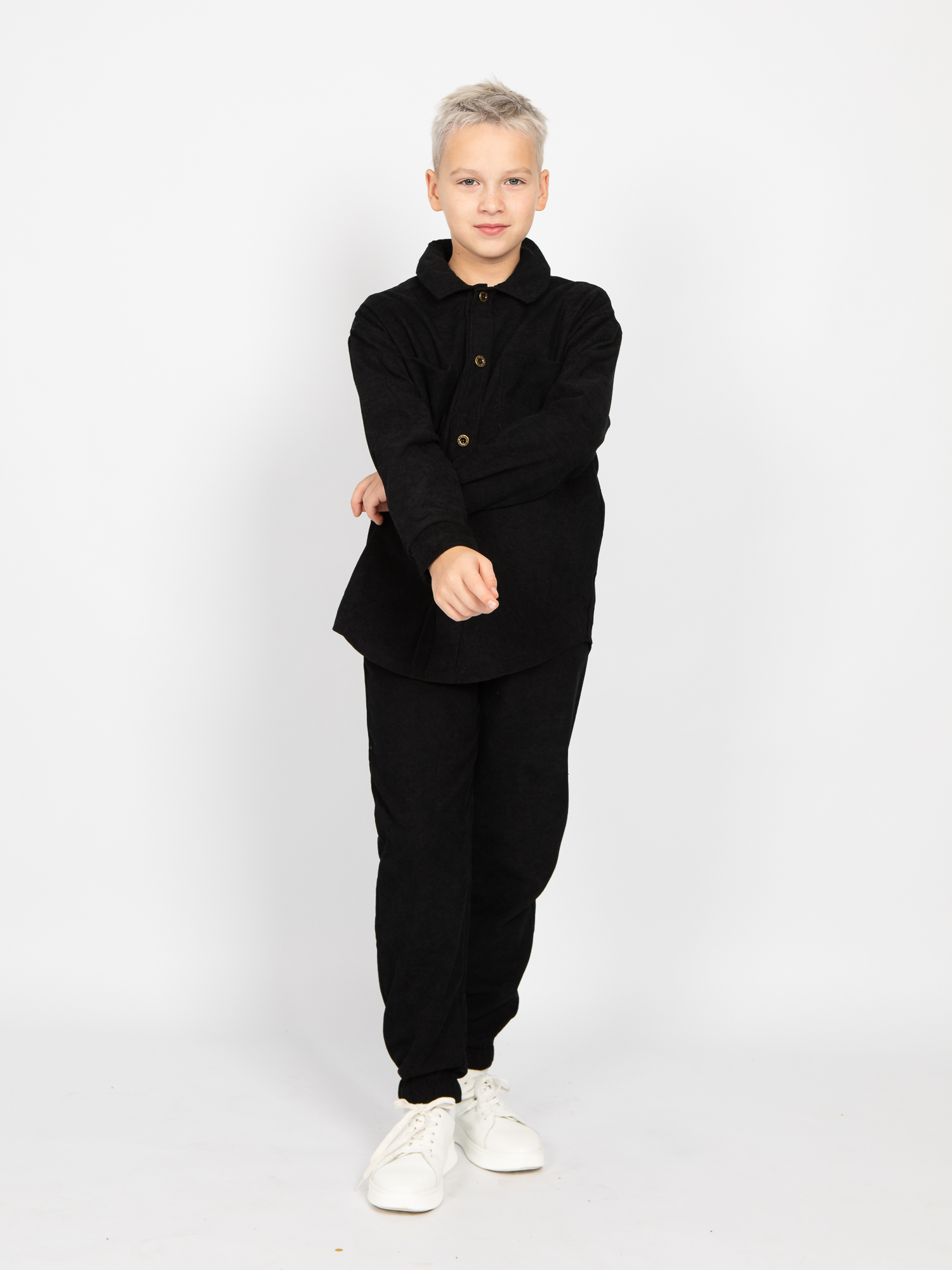 Костюм ЛАДОШКИ Костюм Вельвет черный - фото 4