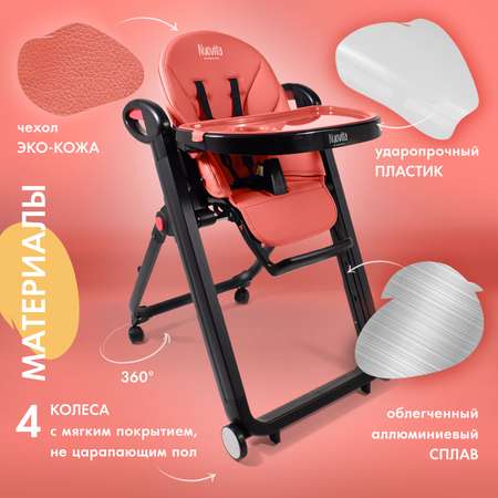 Стульчик для кормления Nuovita Futuro Nero Corallo классический