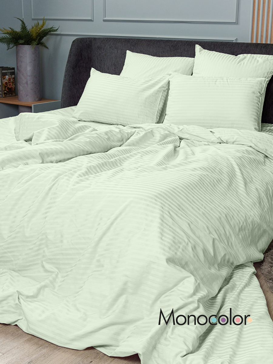 Комплект постельного белья Monocolor 6466 семейный 7 предм. - фото 4