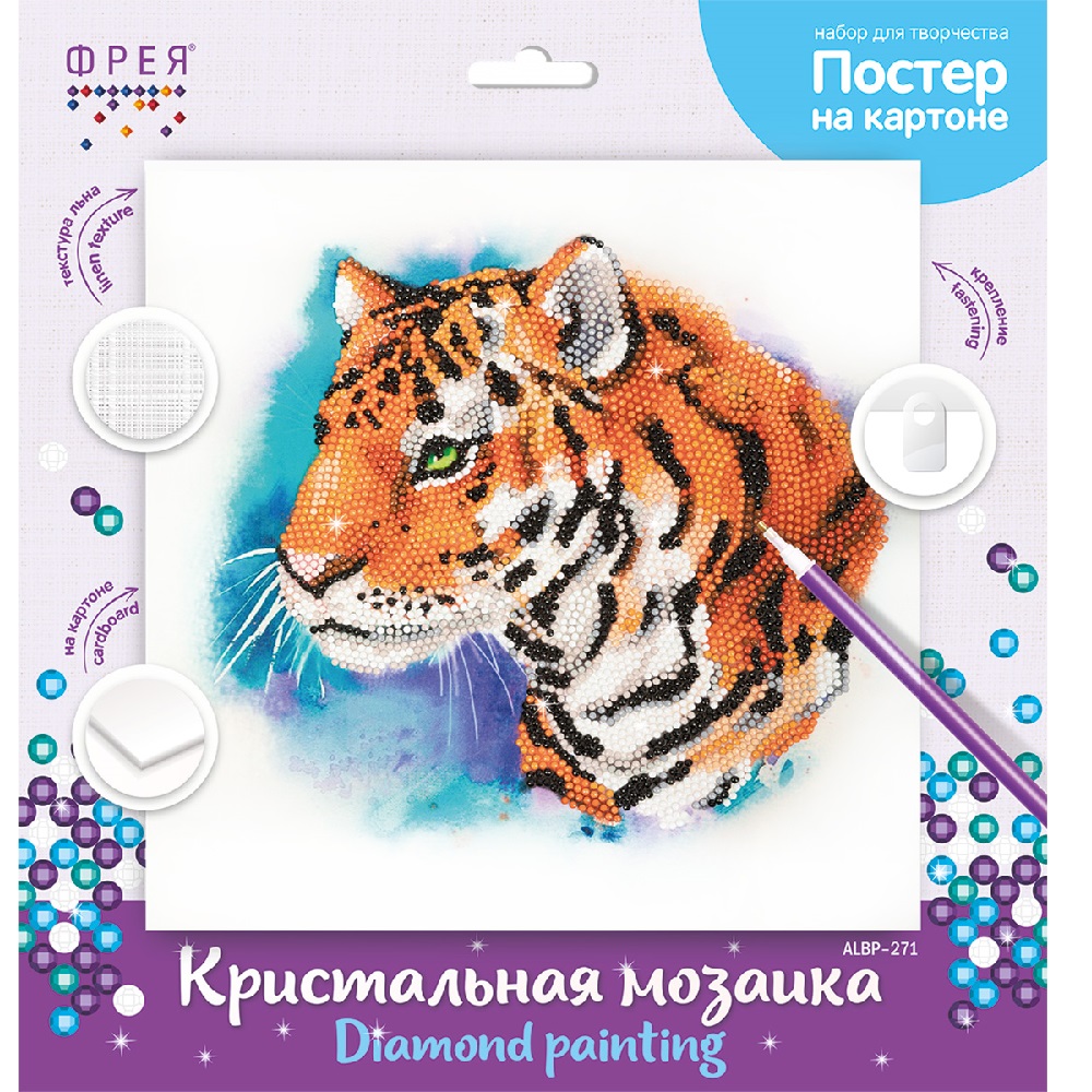 Алмазная мозаика Фрея Сильный тигр - фото 2