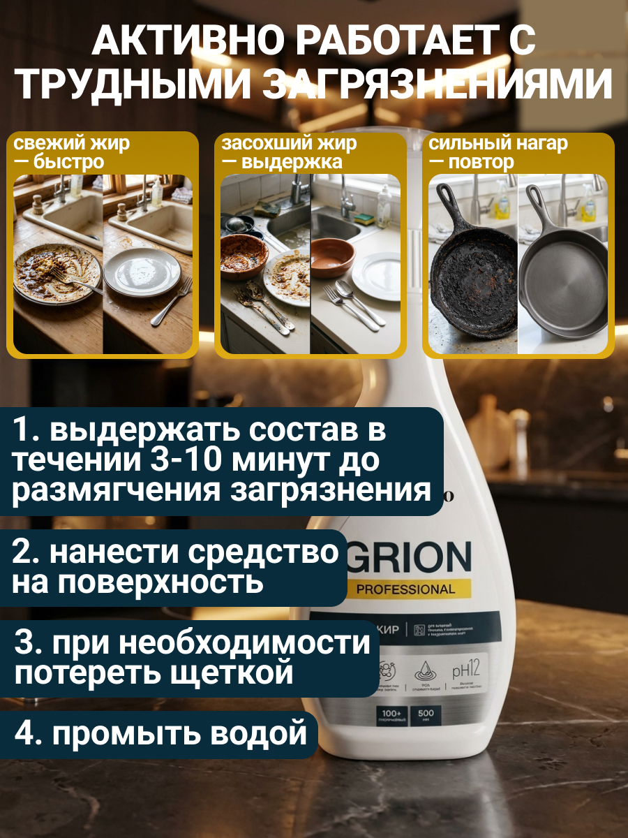 Чистящее средство Cuuto Grion 500 мл от жира - фото 6