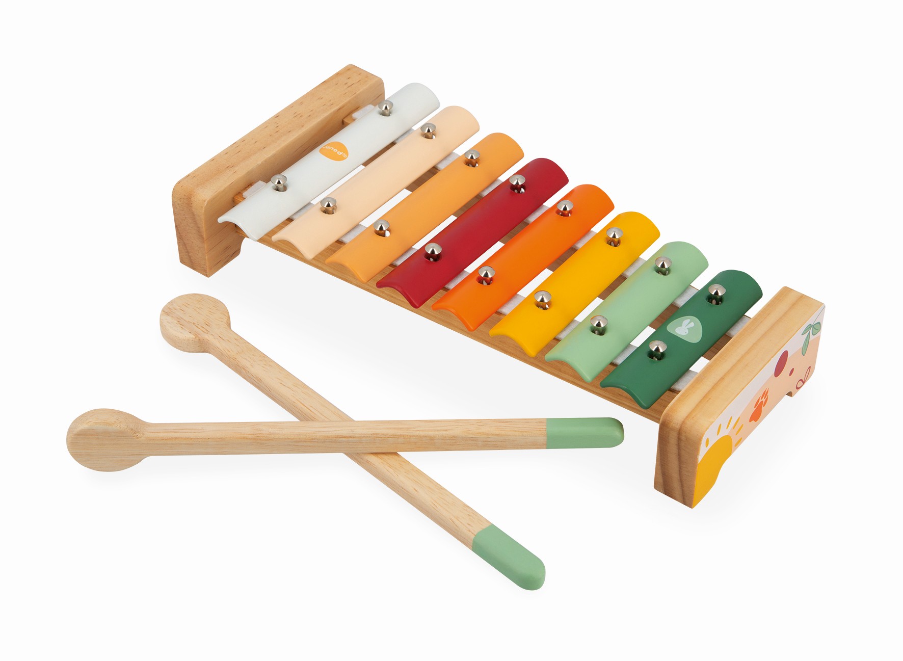 Игрушка музыкальная Janod металлофон, бубен, флейта, кастаньеты - фото 5