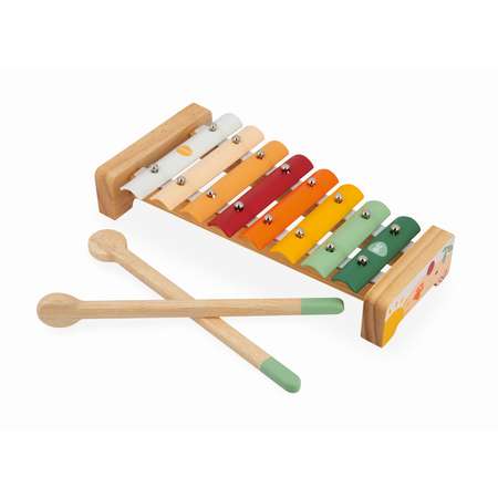 Игрушка музыкальная Janod металлофон, бубен, флейта, кастаньеты