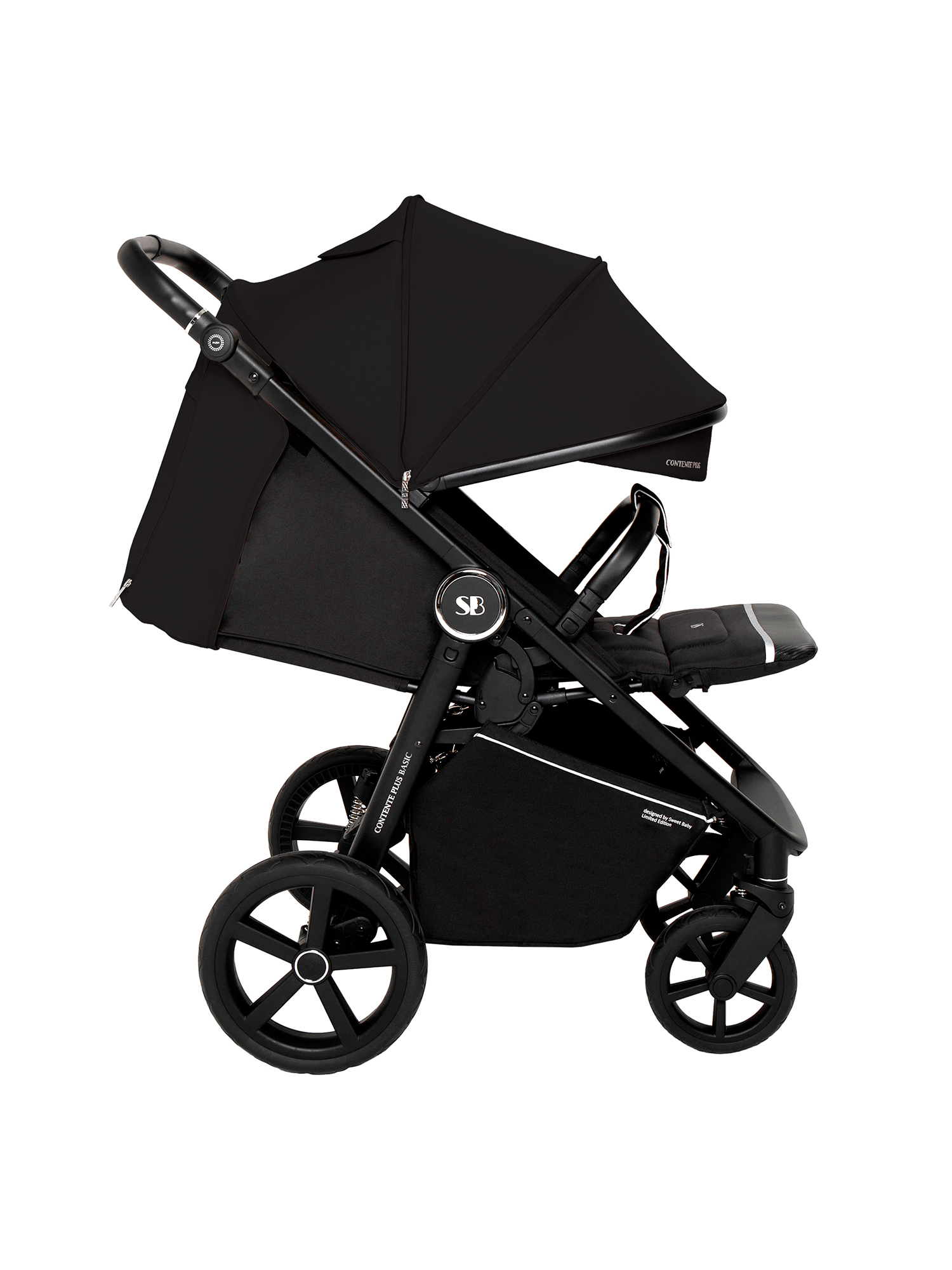 Коляска прогулочная Sweet Baby Contente Plus Basic Black черный - фото 13