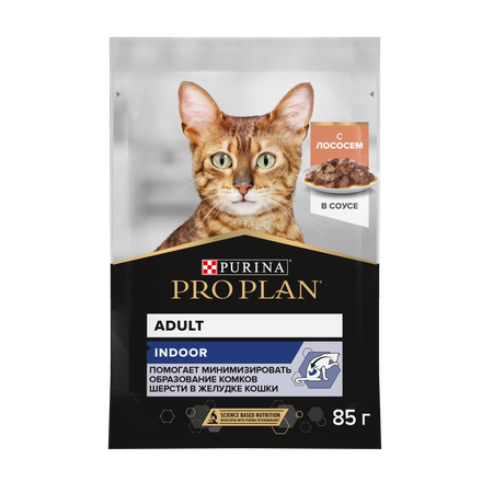 Корм влажный для кошек PRO PLAN Nutri Savour 85г с лососем в соусе пауч