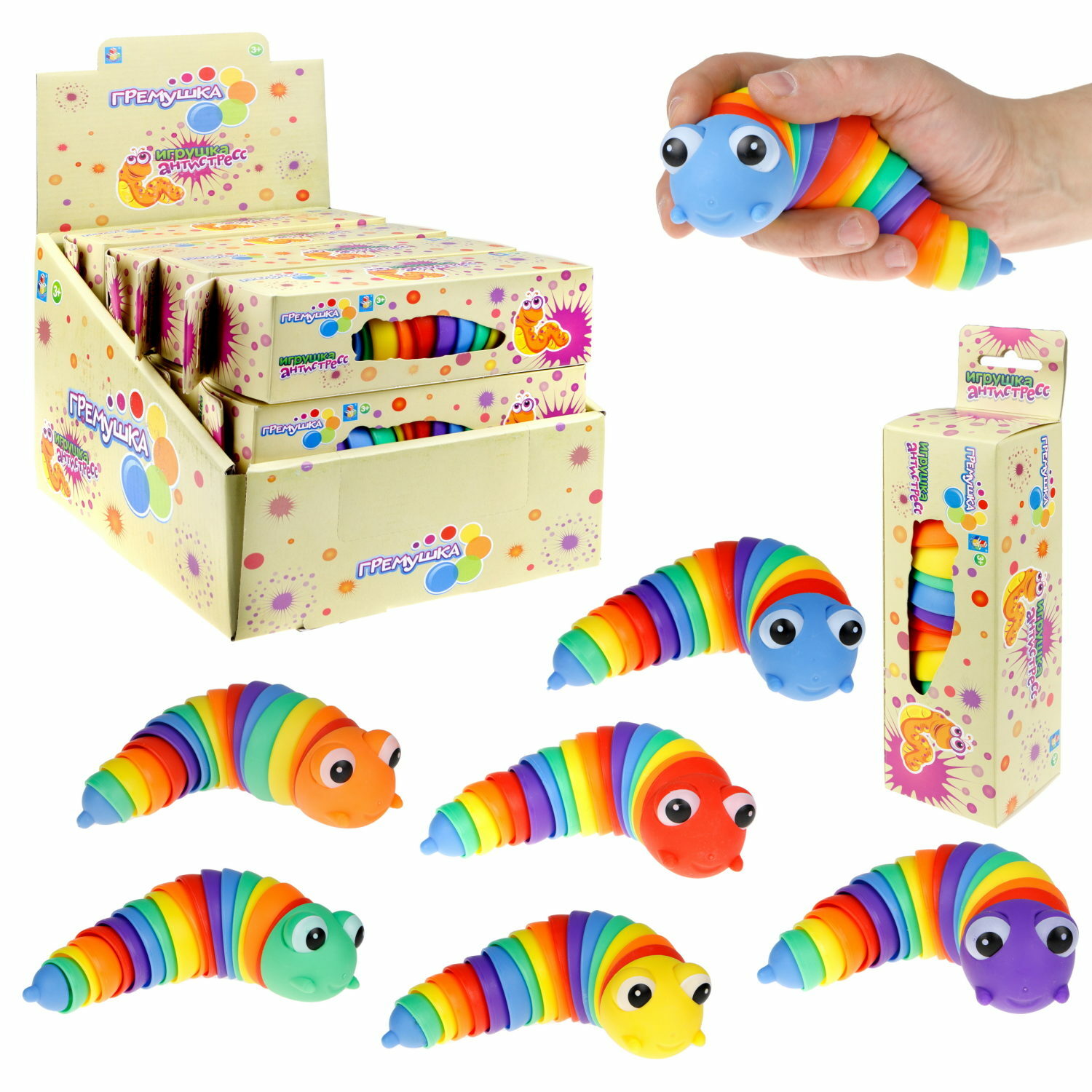 Игрушка-антистресс 1TOY пружинка - фото 3