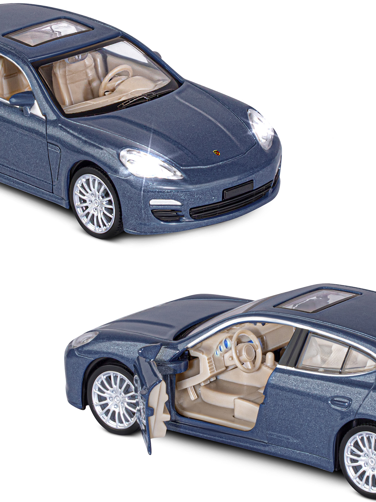 Автомобиль АВТОпанорама Porsche Panamera S 1:32 JB1251136 - фото 9