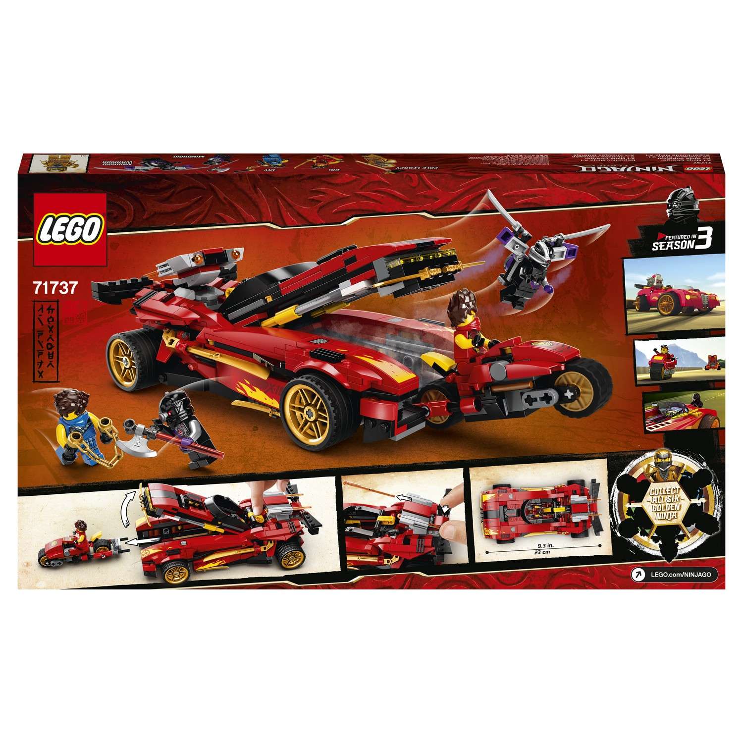 Конструктор LEGO NINJAGO Ниндзя-перехватчик блочный - фото 3
