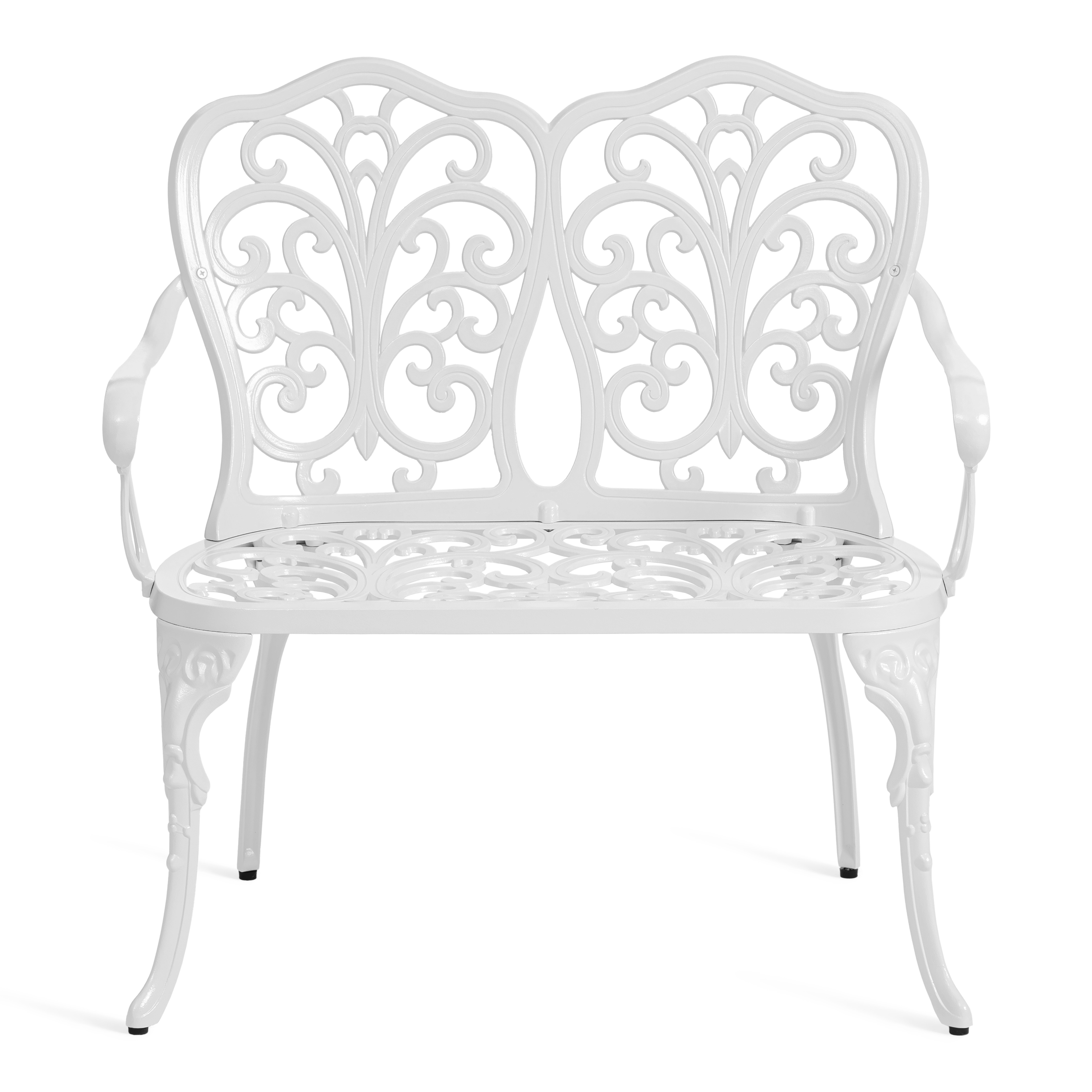 Садовая скамья TETCHAIR Симфония алюминий античный белый - фото 6