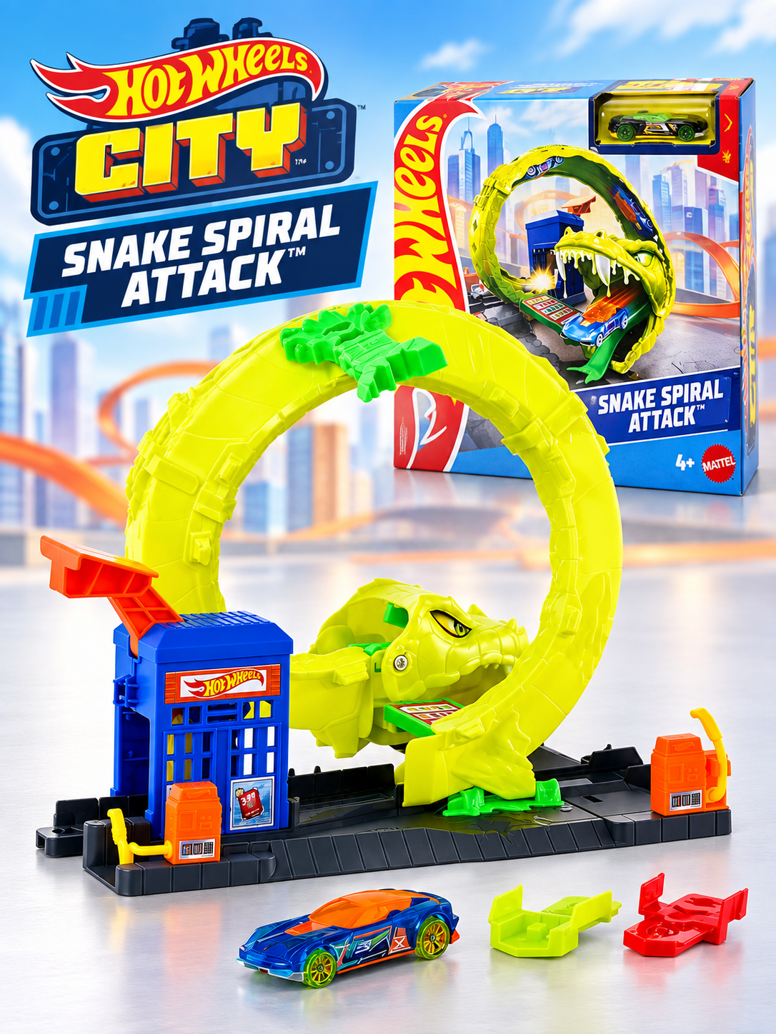 Трек Hot Wheels Snake Spiral Attack JBM63 JBM63 - фото 1