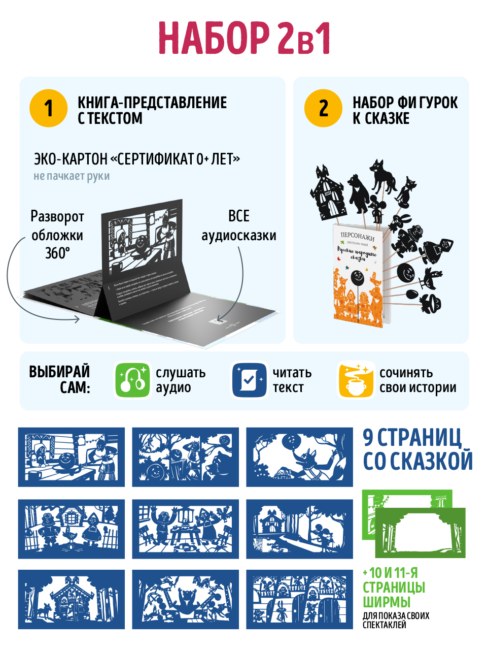 Настольная игра Театр теней/SHADOW PLAY Русские народные сказки - фото 6