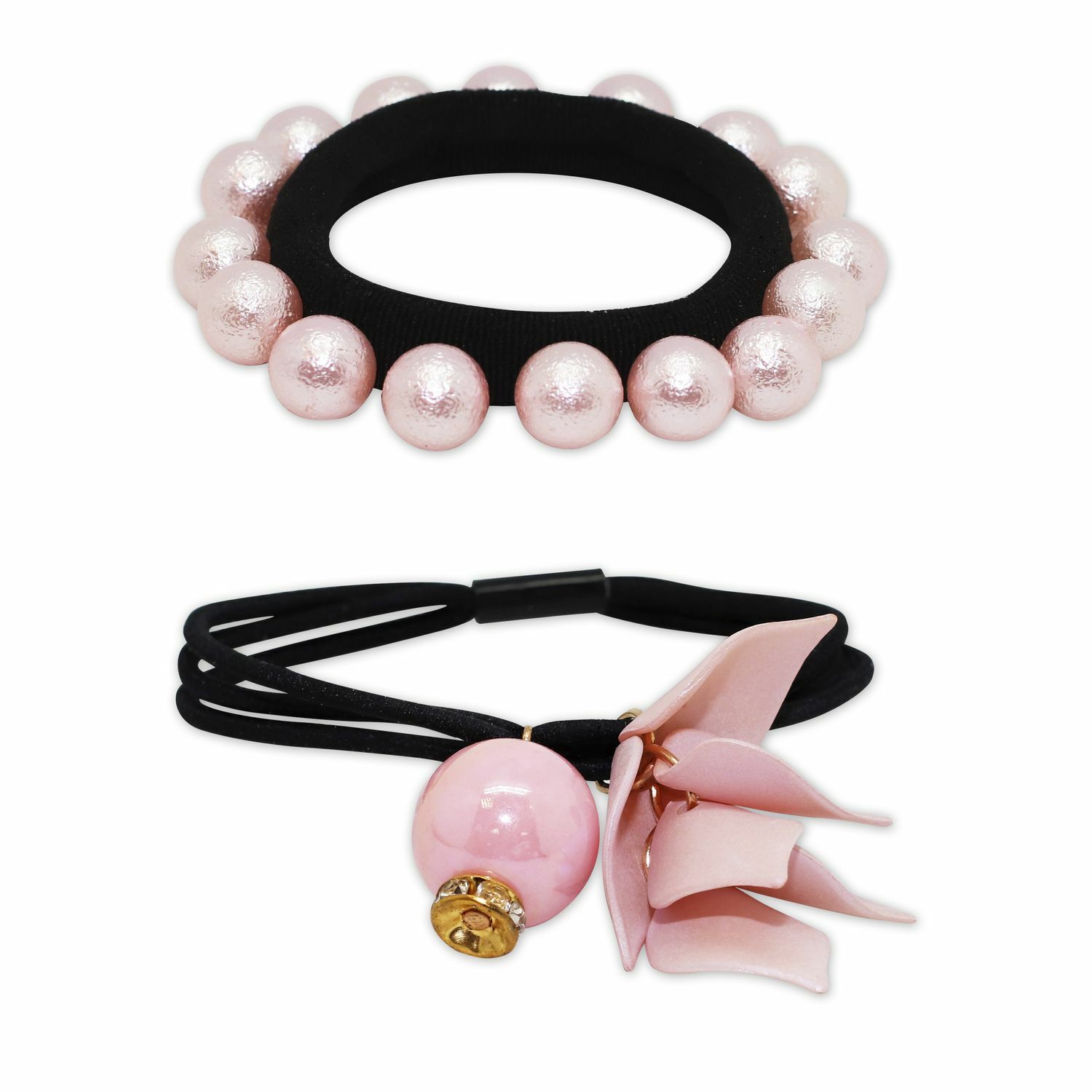 Резинка B and H Жемчужные шарики и цветок 2 шт. - фото 6