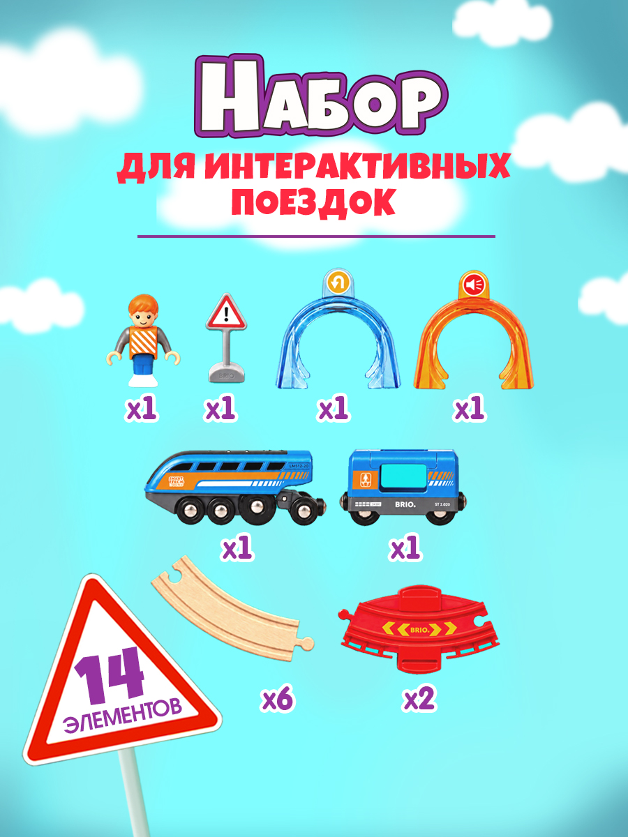 Набор железнодорожный Brio 46.5 см 33974 - фото 3