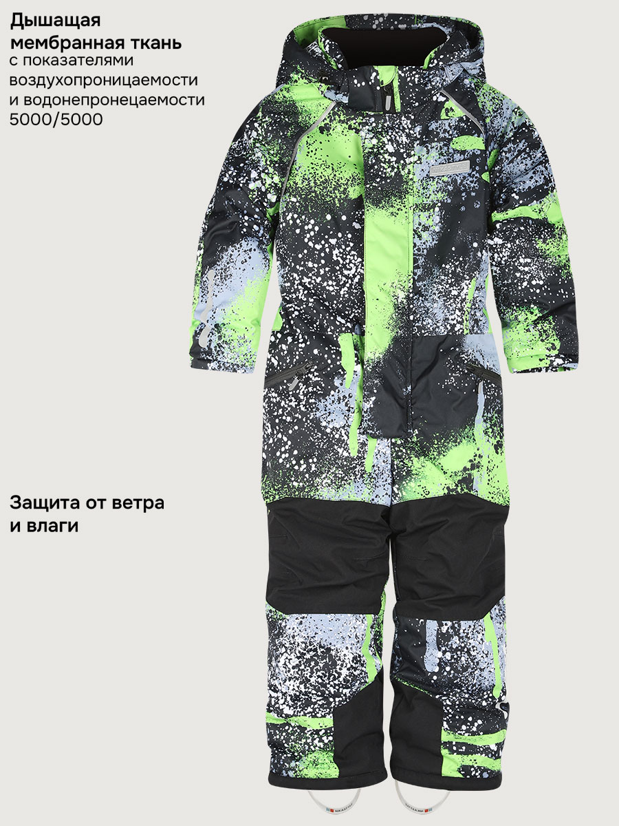 Комбинезон NIKASTYLE Комбинезон 8з4525 салат/черный - фото 3