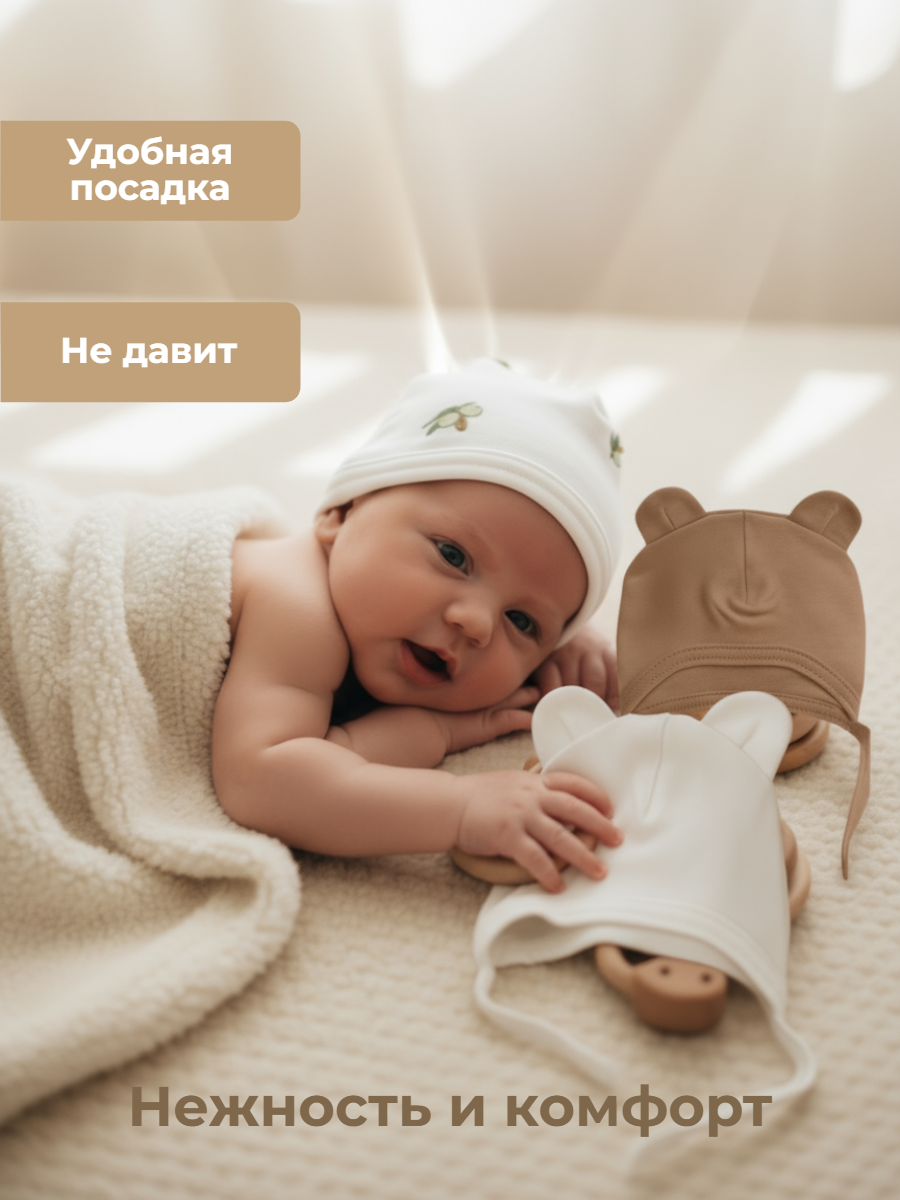 Чепчик 3 шт MINI Lomi 549175627 - фото 5