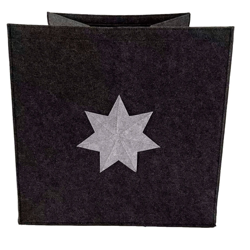 Ящик для хранения Arya Home Collection из фетра 30x30x30 см Star Антрацит - фото 1
