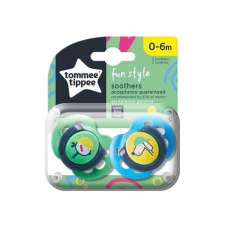 Пустышка Tommee tippee силикон от 0 мес. 2 шт.