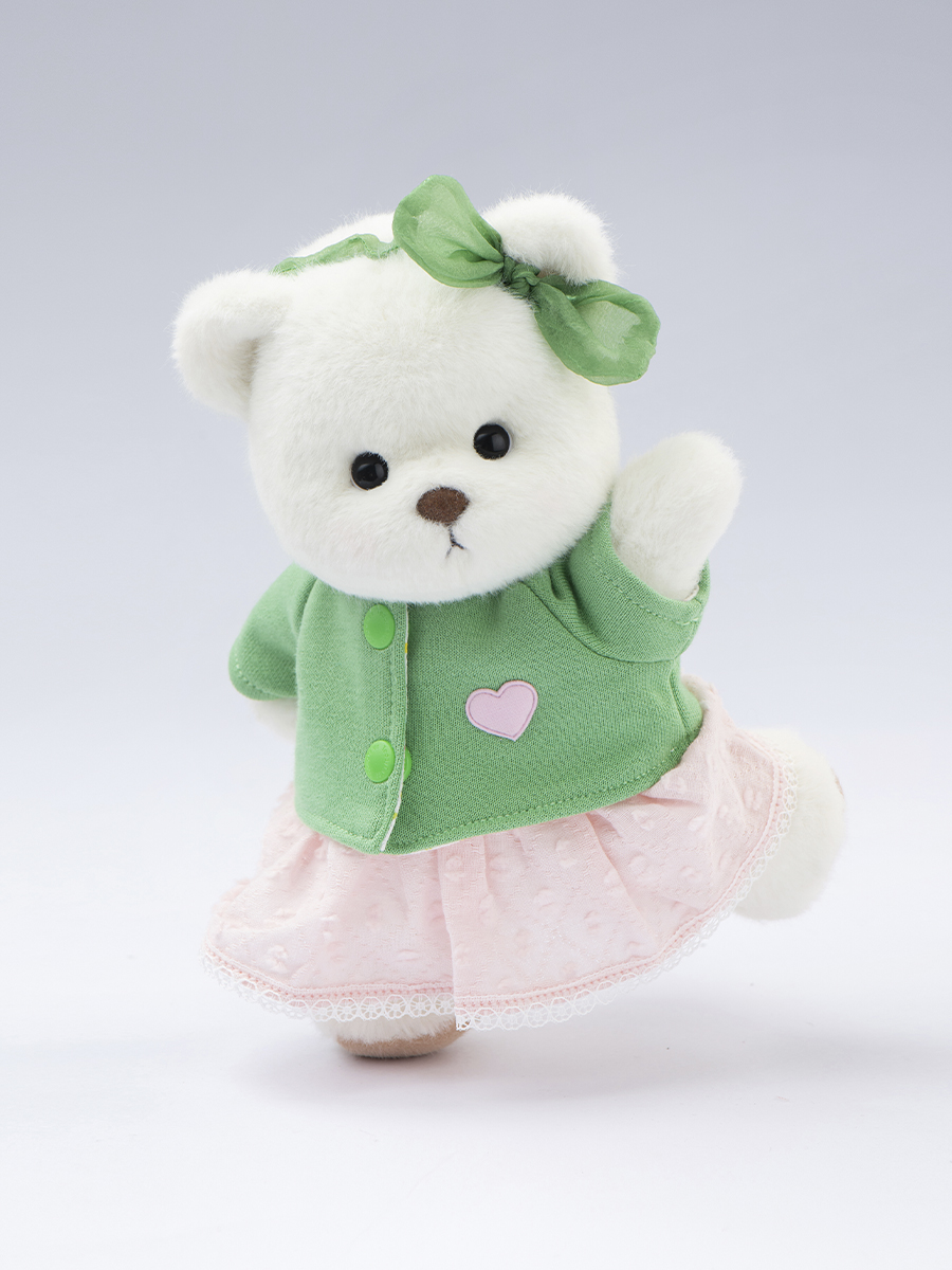 Мягкая игрушка TeddyTales Медведь Счастье белый - фото 2