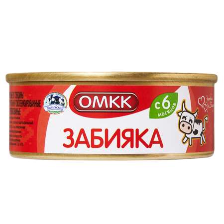 Пюре ОМКК Забияка 100г с 6месяцев