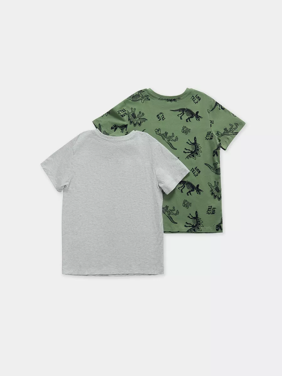 Футболка 2 шт Mark Formelle (Марк Формэль) 113379-2/серый меланж 4306-А +динозавры на серо -зеленом - фото 8