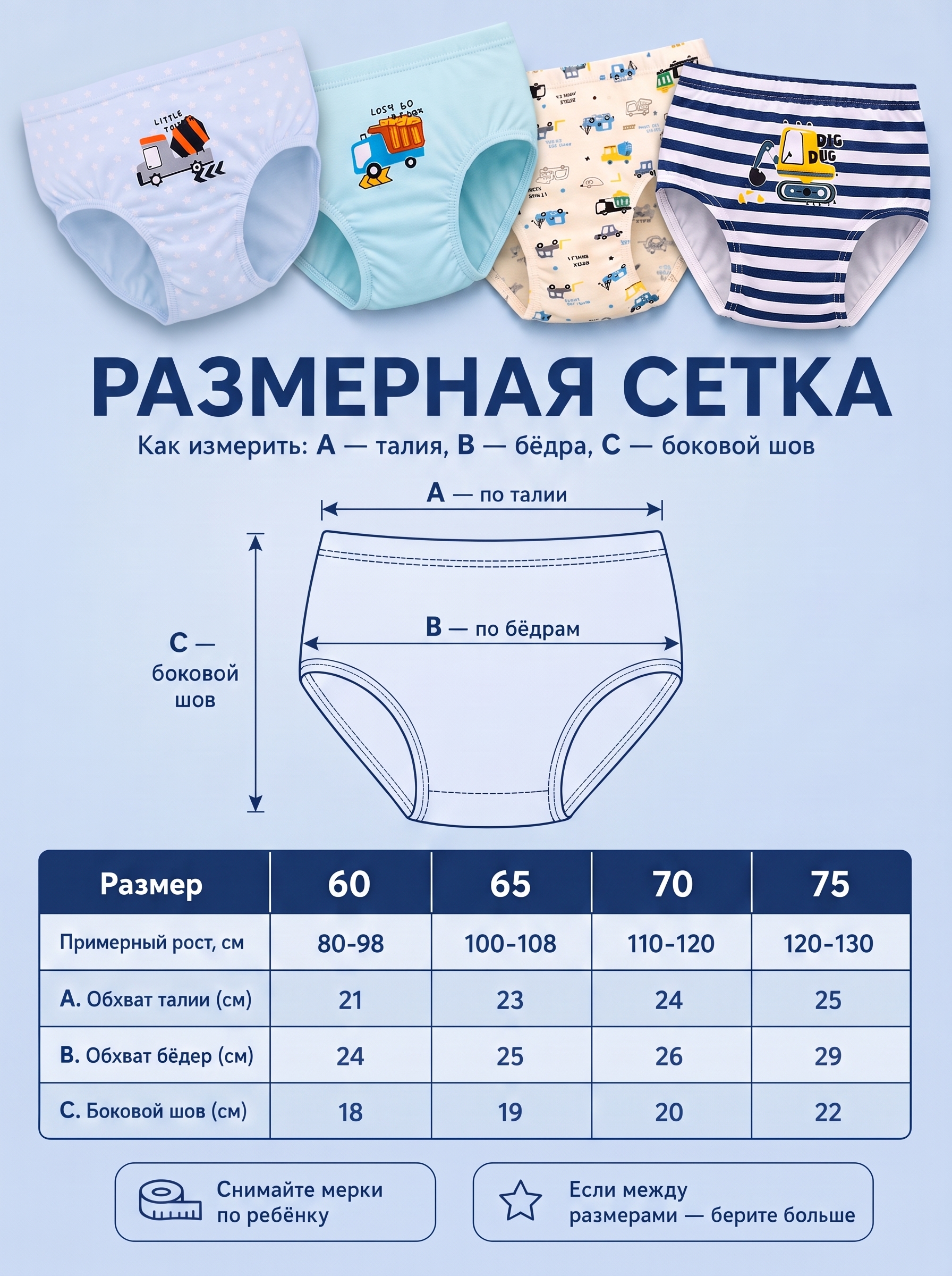Трусы 5 шт Bambooland Pantie-constructioncars - фото 9