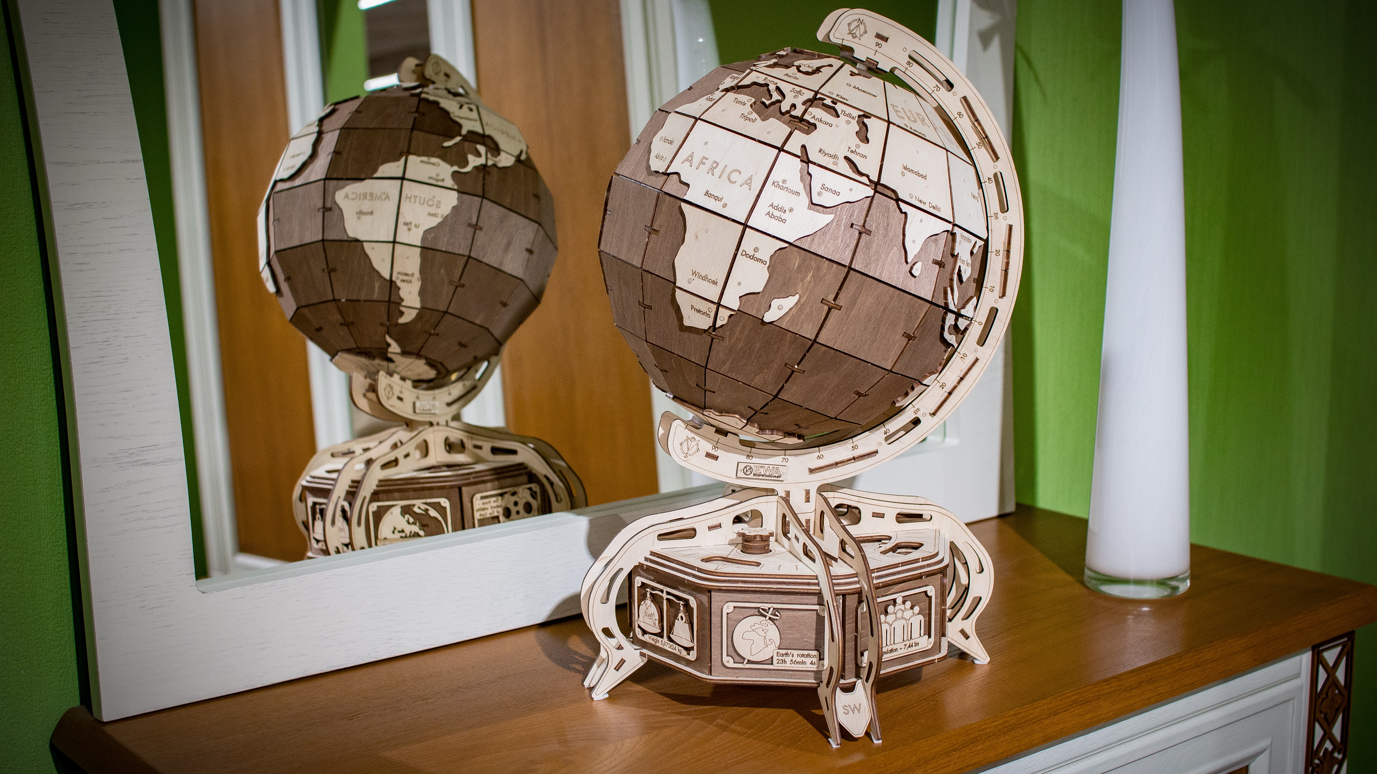 Конструктор Eco Wood Art Глобус деревянный - фото 17