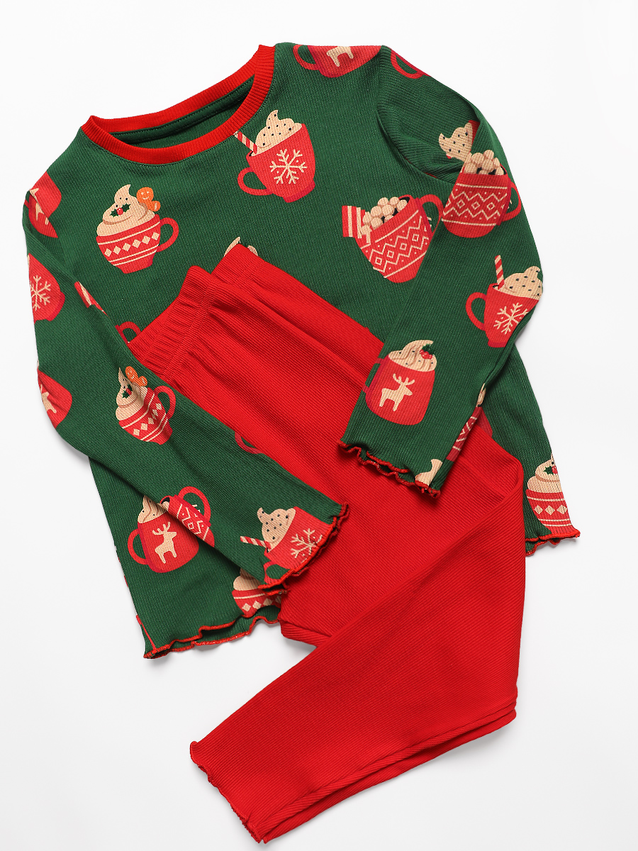 Пижама Соль и Перец SP0440KF/зел-красн - фото 2