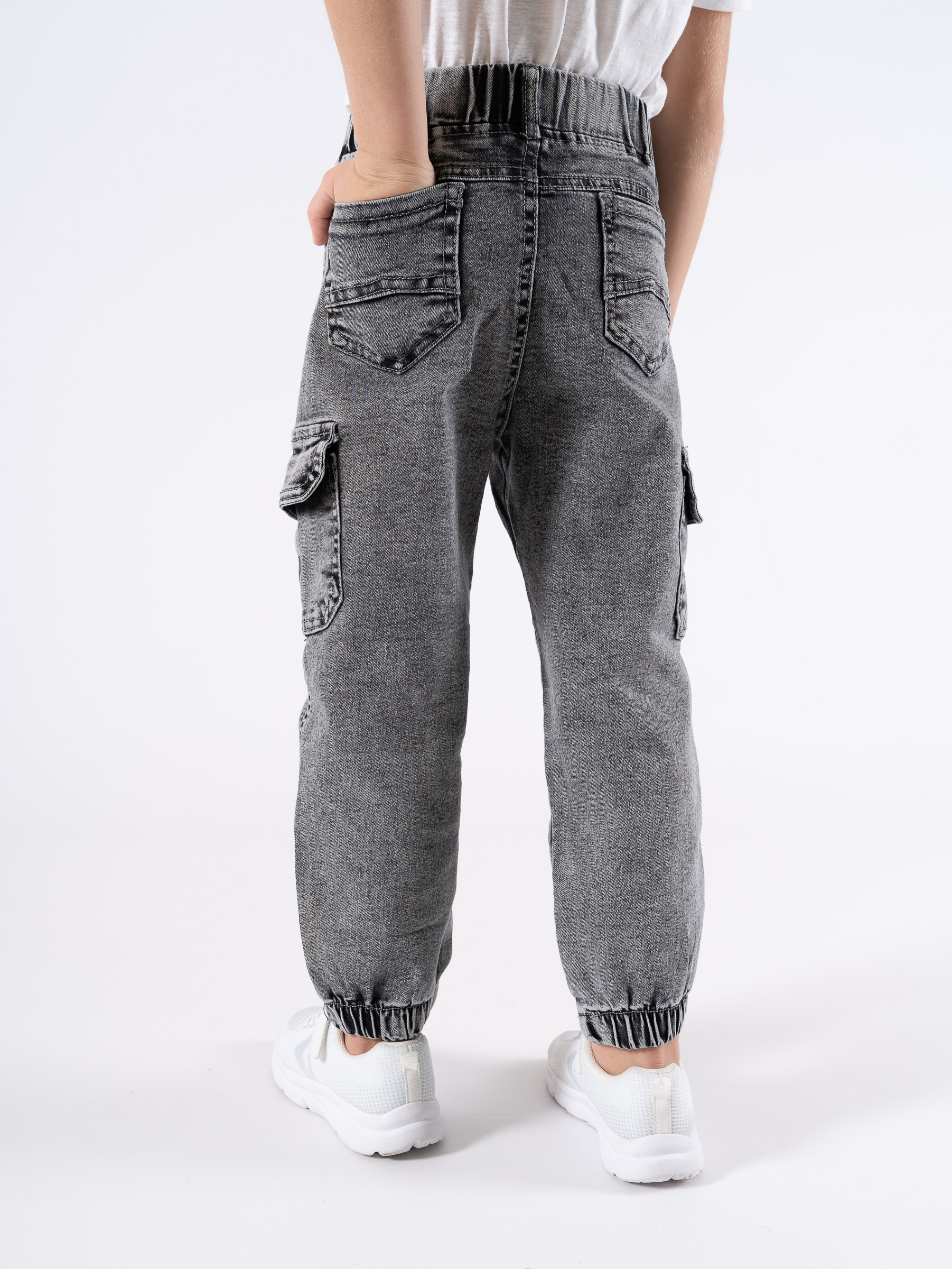 Джинсы TiGaDa джинсы/мальчик/карго/серые/с карманами - фото 11