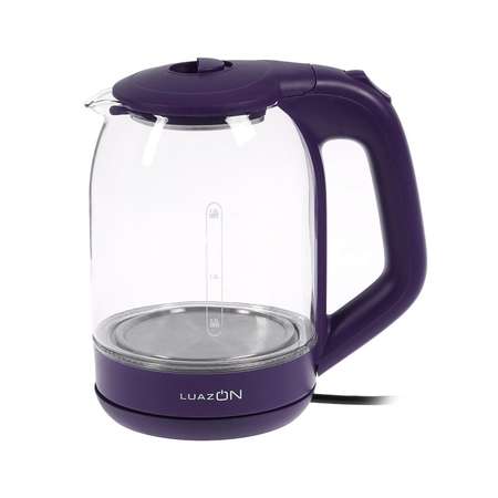 Чайник Luazon Home электрический LSK-1809 стекло 1.8 л 1500 Вт подсветка фиолетовый